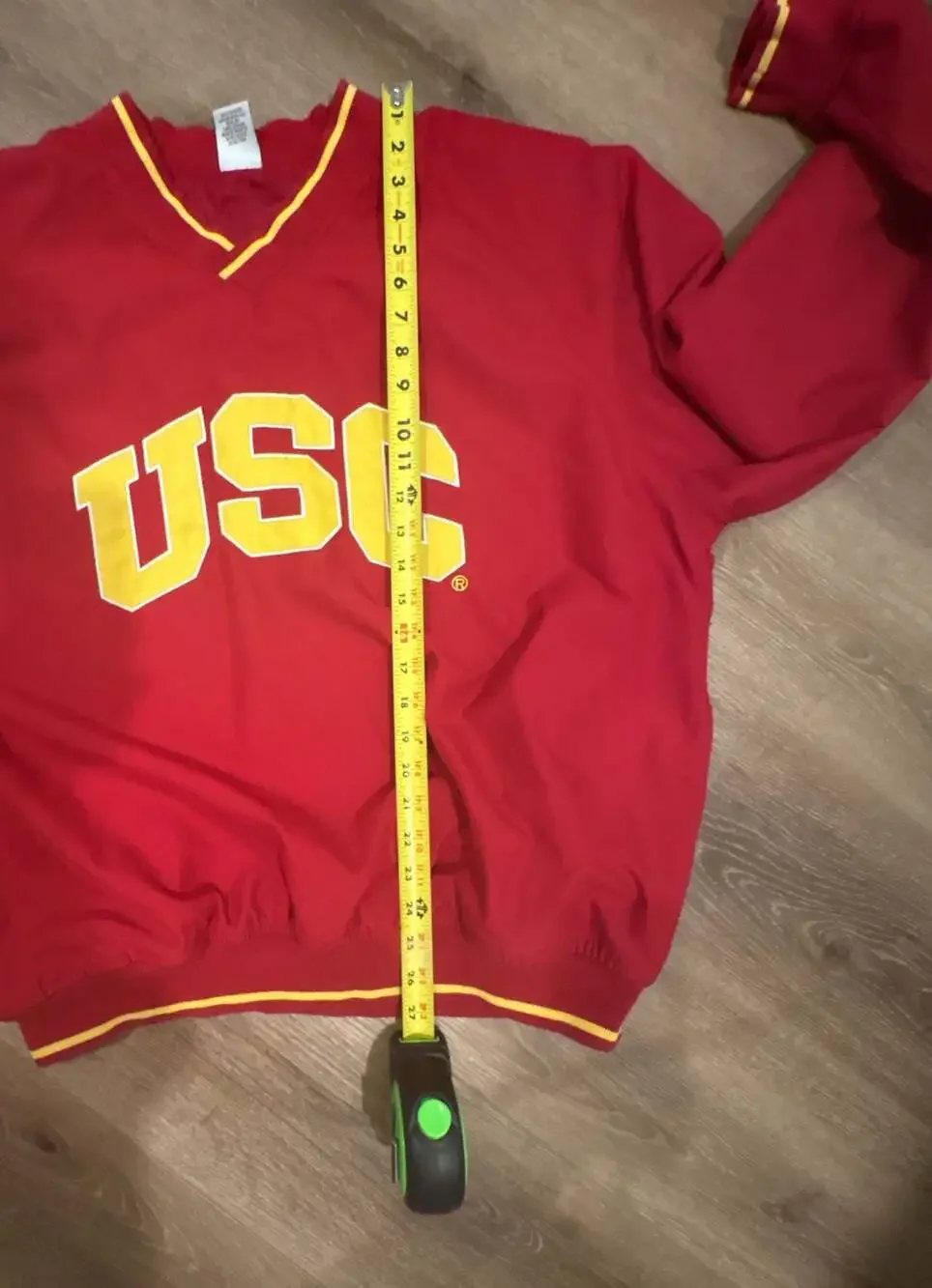 Campus Drive USC Trojans V-Neck Windbreaker Pullover Jacket Size L